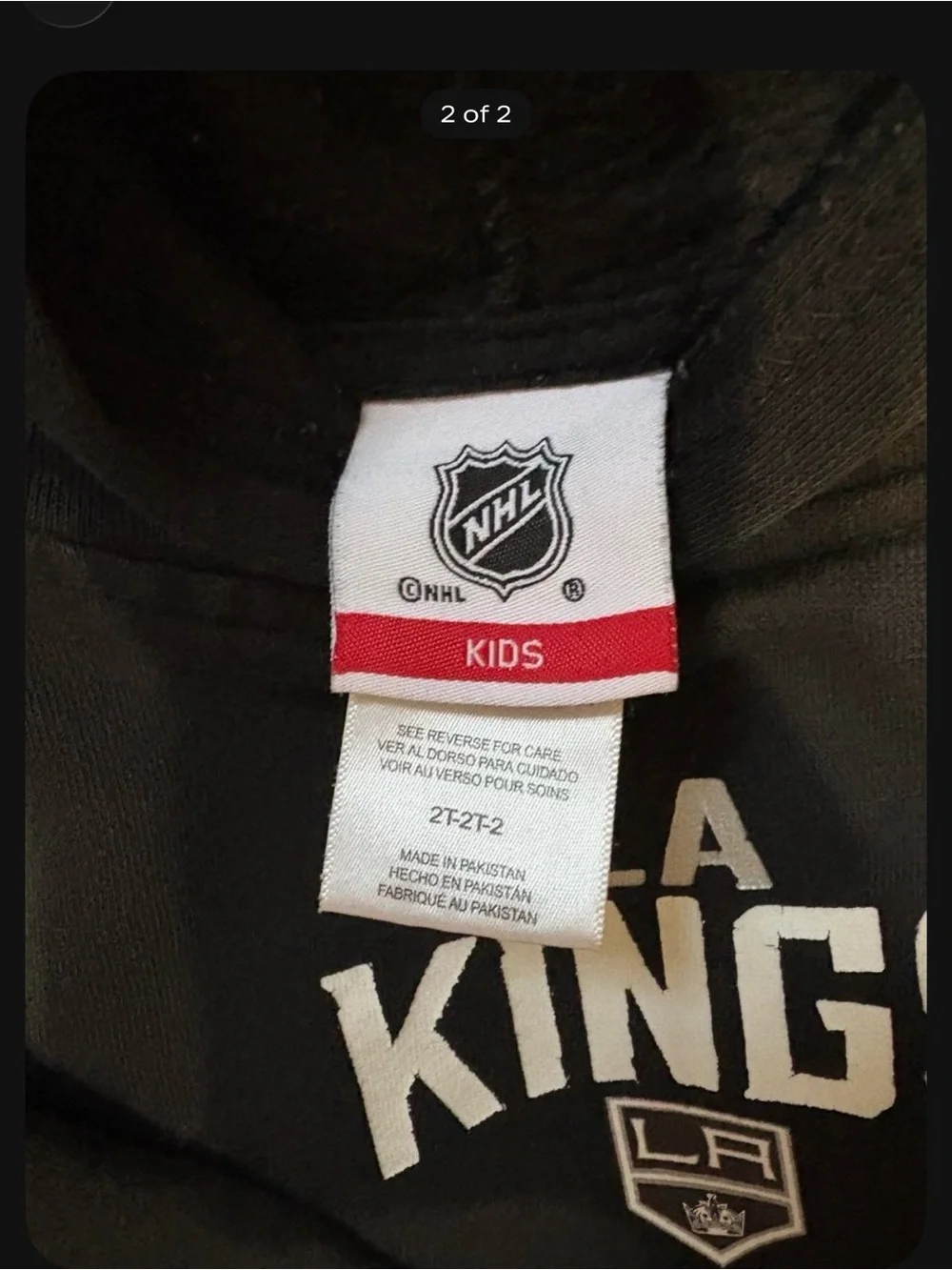 NHL LA Kings Kids Black Pullover Hoodie